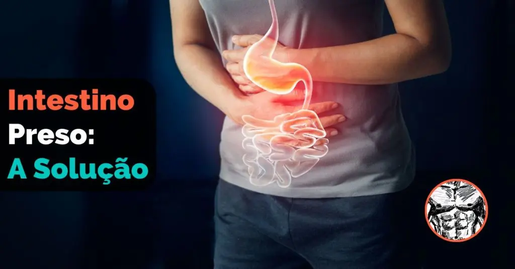 Pessoa sentindo desconforto abdominal devido ao intestino preso